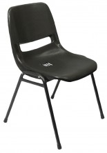 P100 Plastic Shell Lunchroom Chair. Black Only